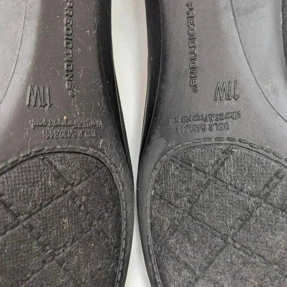 Predictions Pointed Toe Slip ons Low Wedge Women's Black Size 11W - Picture 10 of 11